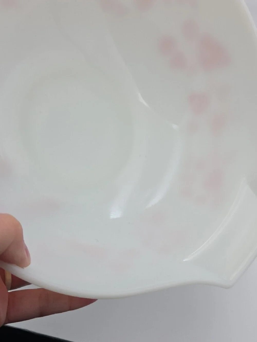 Pyrex White Mixing Bowl with Orange Floral Pattern
